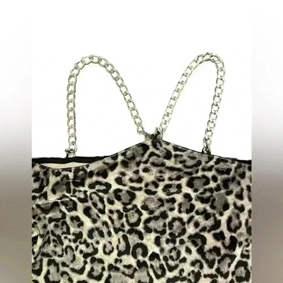 MICHAEL MICHAEL KORS Cold Shoulder Chain Pullover Animal Print Top Size Small - Picture 6 of 12